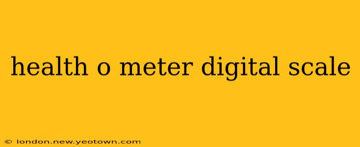 health o meter digital scale