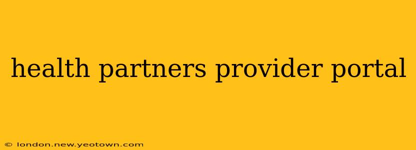 health partners provider portal