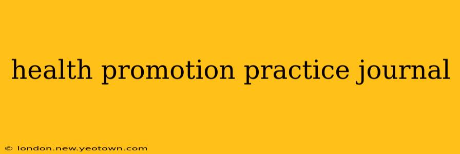 health promotion practice journal