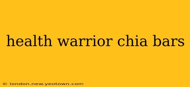 health warrior chia bars