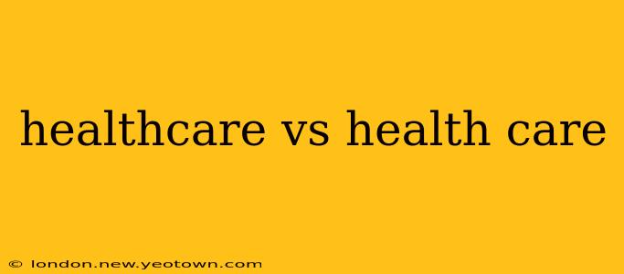 healthcare vs health care