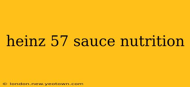 heinz 57 sauce nutrition