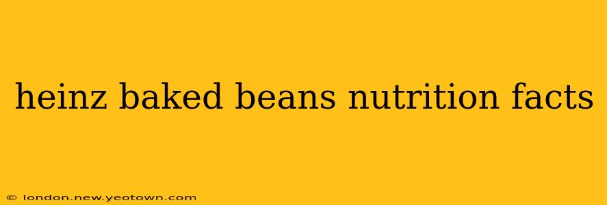 heinz baked beans nutrition facts