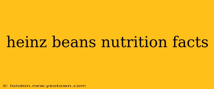 heinz beans nutrition facts