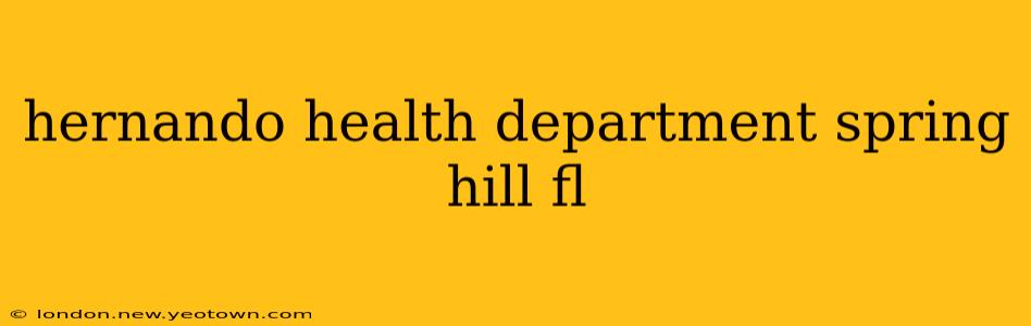 hernando health department spring hill fl