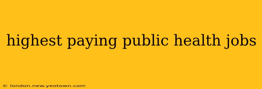 highest paying public health jobs