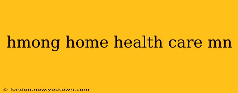 hmong home health care mn