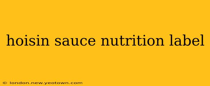 hoisin sauce nutrition label