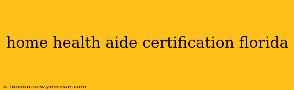 home health aide certification florida