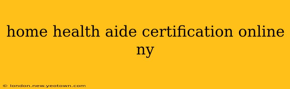 home health aide certification online ny