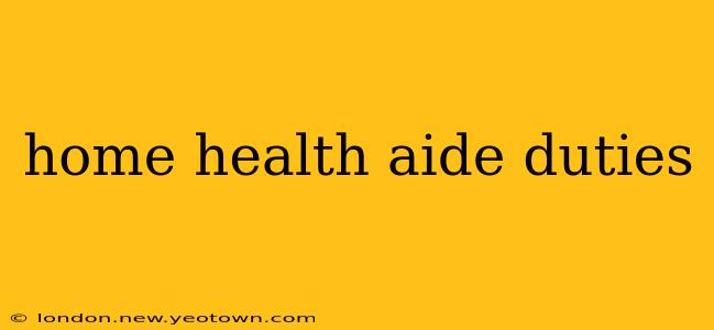 home health aide duties