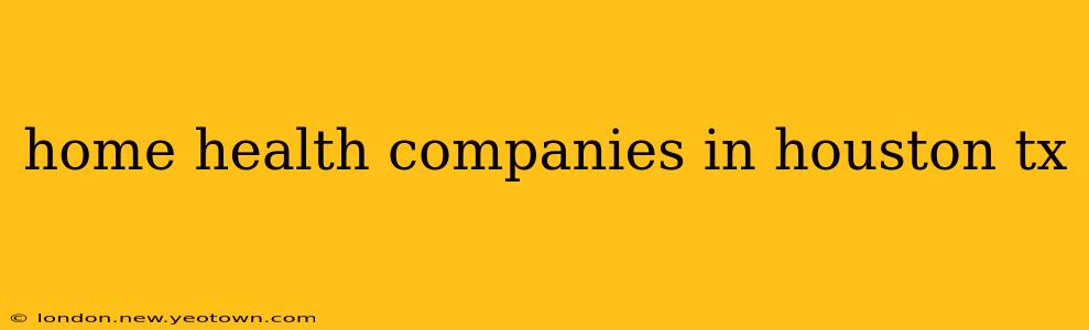 home health companies in houston tx