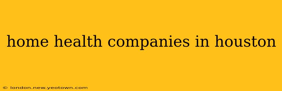 home health companies in houston