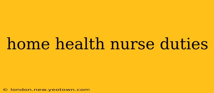 home health nurse duties