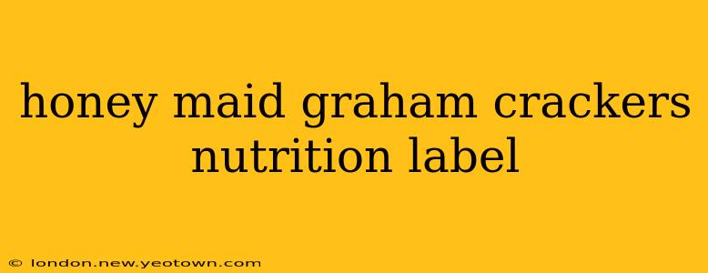 honey maid graham crackers nutrition label