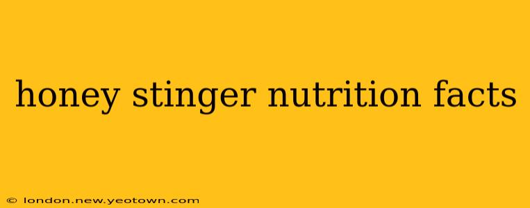 honey stinger nutrition facts
