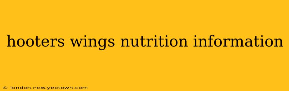 hooters wings nutrition information