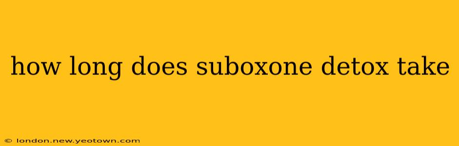 how long does suboxone detox take