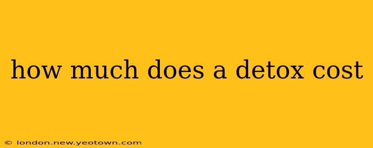 how much does a detox cost