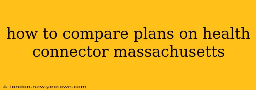 how to compare plans on health connector massachusetts
