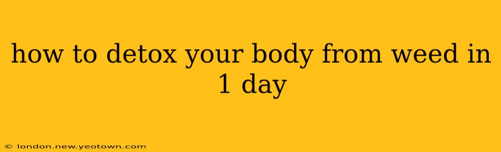 how to detox your body from weed in 1 day