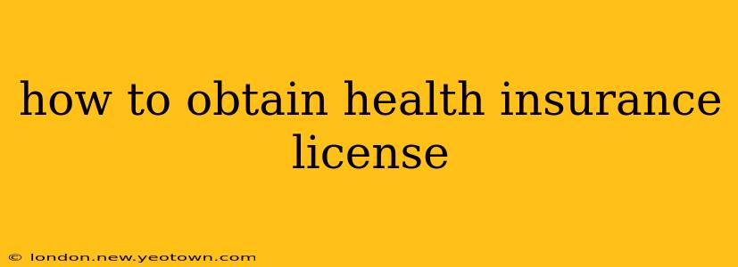 how to obtain health insurance license