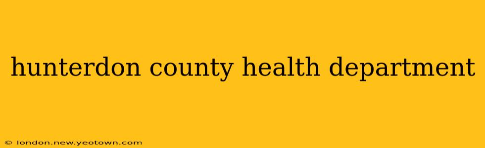 hunterdon county health department