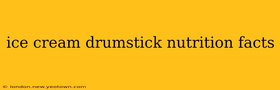 ice cream drumstick nutrition facts