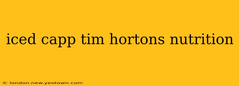 iced capp tim hortons nutrition