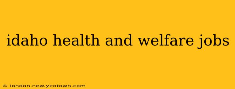 idaho health and welfare jobs