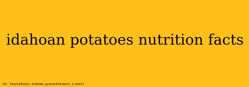 idahoan potatoes nutrition facts