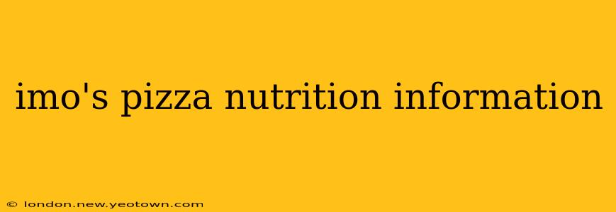 imo's pizza nutrition information