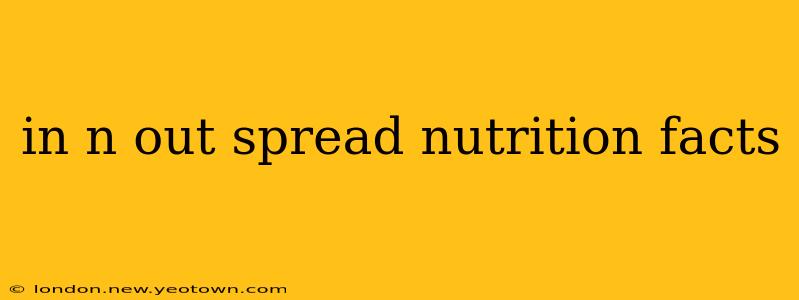 in n out spread nutrition facts
