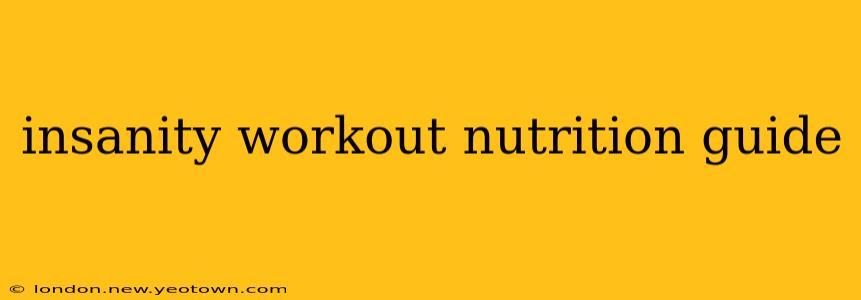 insanity workout nutrition guide