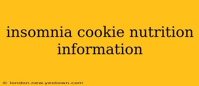 insomnia cookie nutrition information