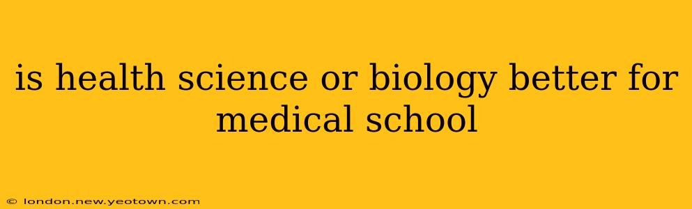 is health science or biology better for medical school