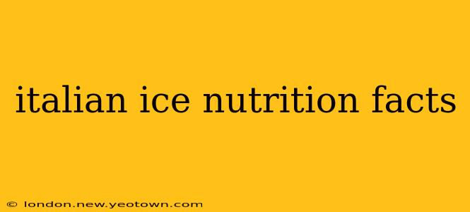 italian ice nutrition facts