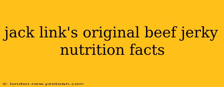 jack link's original beef jerky nutrition facts