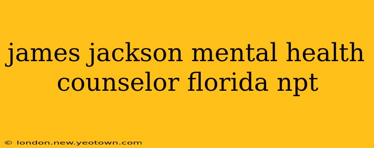 james jackson mental health counselor florida npt