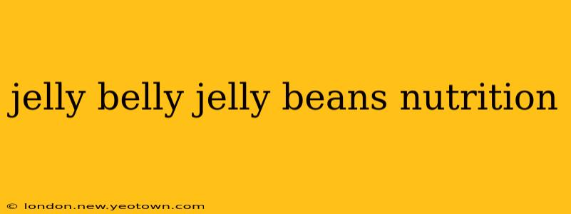 jelly belly jelly beans nutrition