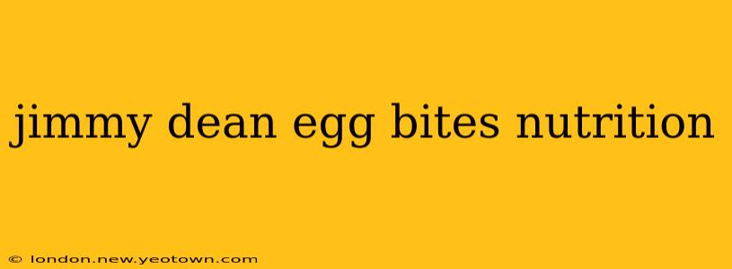 jimmy dean egg bites nutrition
