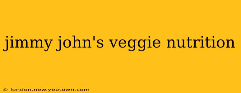 jimmy john's veggie nutrition