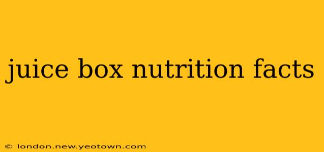 juice box nutrition facts