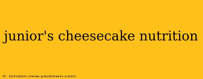 junior's cheesecake nutrition