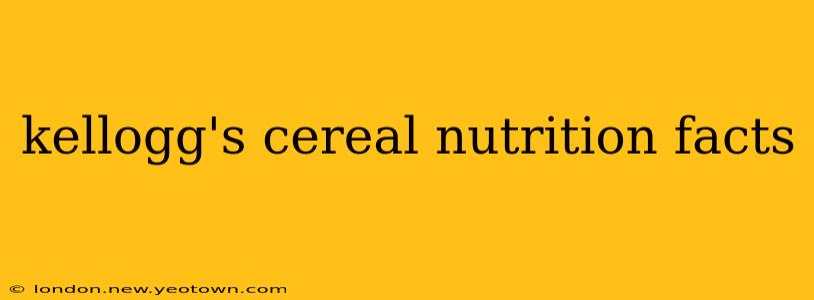 kellogg's cereal nutrition facts