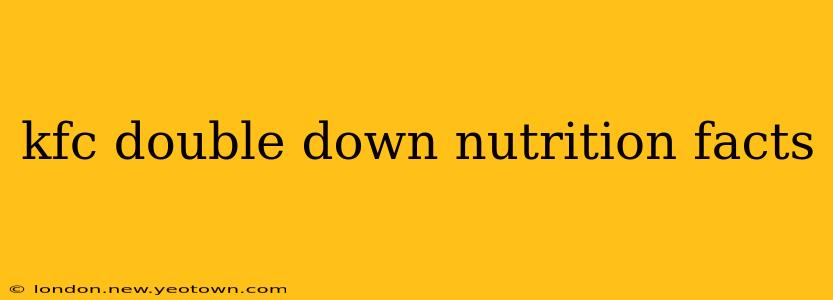 kfc double down nutrition facts