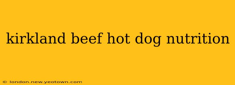 kirkland beef hot dog nutrition