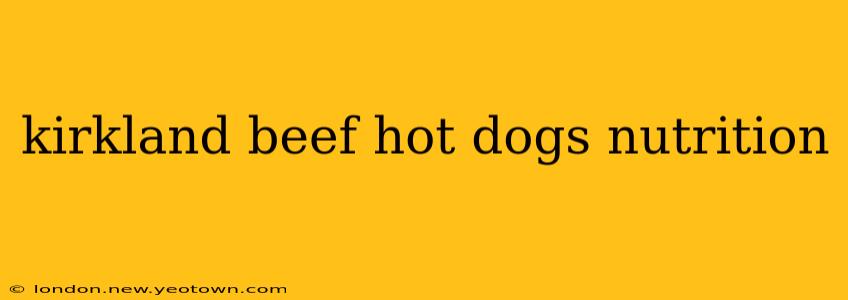 kirkland beef hot dogs nutrition