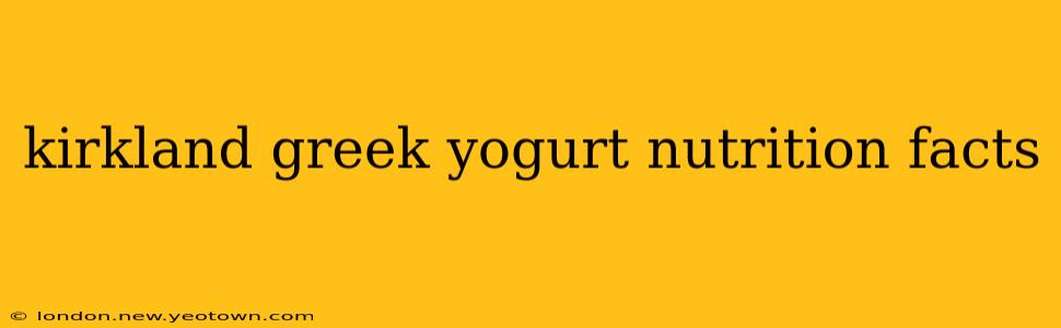 kirkland greek yogurt nutrition facts