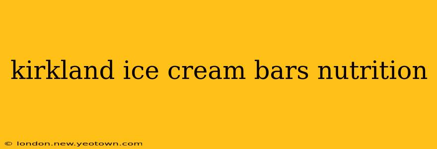 kirkland ice cream bars nutrition